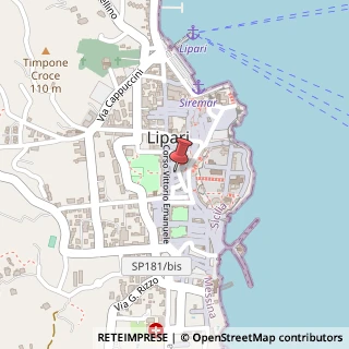 Mappa Via umberto i 12, 98055 Lipari, Messina (Sicilia)
