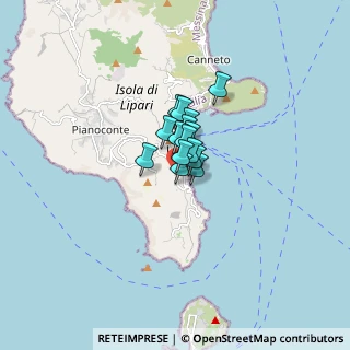 Mappa Località Mendolita, 98050 Lipari ME, Italia (0.73333)
