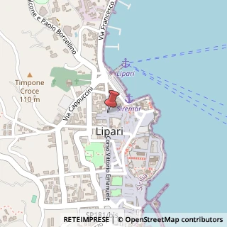 Mappa Vico Vulcano, Corso Vittorio Emanuele II, 98050 Lipari ME, Italia, 98050 Lipari, Messina (Sicilia)