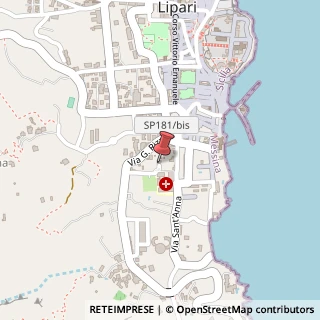 Mappa Via Ponte, 86, 98055 Lipari, Messina (Sicilia)