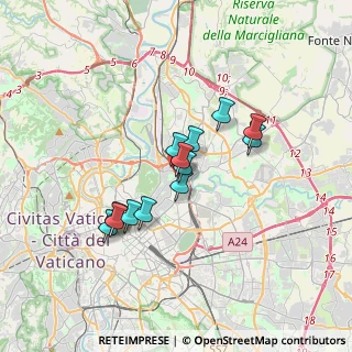 Mappa Via Amatrice, 00199 Roma RM, Italia (2.82462)
