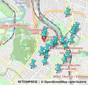 Mappa Via Orvinio, 00100 Roma RM, Italia (0.965)