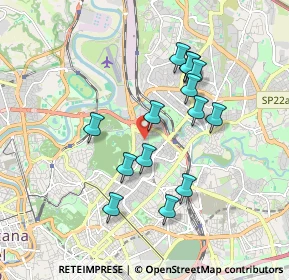 Mappa Via Orvinio, 00100 Roma RM, Italia (1.73286)