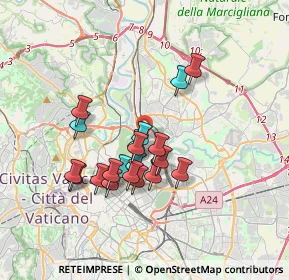 Mappa Via Orvinio, 00100 Roma RM, Italia (3.1335)