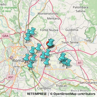 Mappa Via Corcolle, 00131 Roma RM, Italia (6.54389)