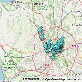 Mappa Via Vallebona, 00168 Roma RM, Italia (6.96895)