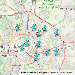 Mappa Via Tofana, 00141 Roma RM, Italia (3.84545)