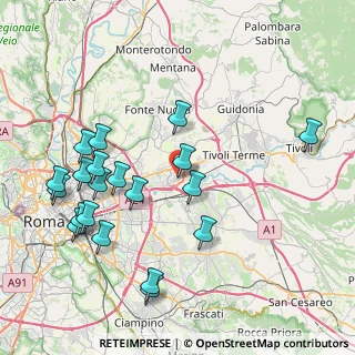 Mappa Via Turrivalignani, 00131 Roma RM, Italia (9.4615)