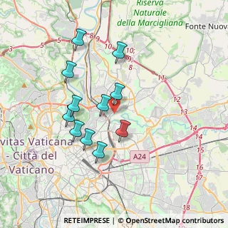 Mappa Via di Monte Sacro, 00141 Roma RM, Italia (3.46091)