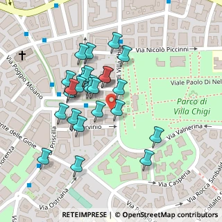Mappa Via Moricone, 00199 Roma RM, Italia (0.104)