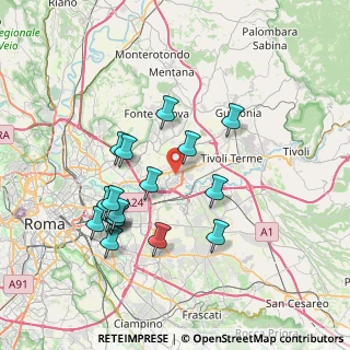 Mappa Via Oratino, 00131 Roma RM, Italia (7.55588)