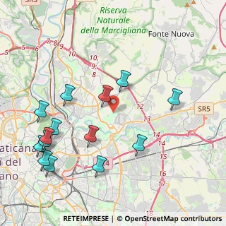 Mappa Largo Paolo Panelli, 00137 Roma RM, Italia (5.05857)