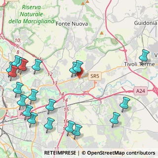 Mappa Via Farindola, 00131 Roma RM, Italia (6.4195)