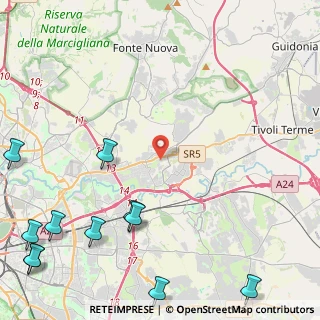 Mappa Via Farindola, 00131 Roma RM, Italia (7.49727)