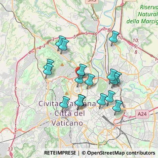 Mappa Via Castelnuovo di Porto, 00191 Roma RM, Italia (3.57647)