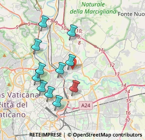 Mappa Via Montasio, 00141 Roma RM, Italia (3.84364)