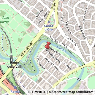 Mappa Via Valle Corteno, 71, 00141 Roma, Roma (Lazio)