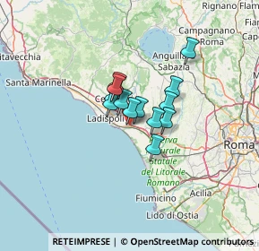 Mappa Via della Sorgente, 00054 Fiumicino RM, Italia (7.59385)