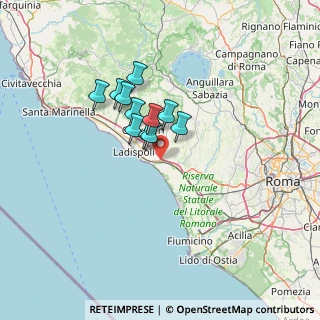 Mappa Via della Sorgente, 00054 Fiumicino RM, Italia (9.77273)
