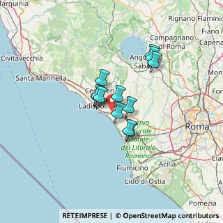 Mappa Via della Sorgente, 00054 Fiumicino RM, Italia (9.11615)