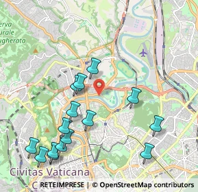 Mappa PIsta Ciclabile Ponte Milvio -Castel Giubileo, 00191 Roma RM, Italia (2.44133)