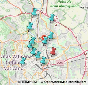 Mappa Pista ciclabile, 00199 Roma RM, Italia (3.40083)