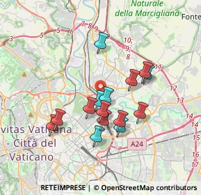 Mappa Pista ciclabile, 00199 Roma RM, Italia (3.12467)