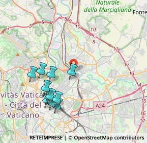 Mappa Pista ciclabile, 00199 Roma RM, Italia (4.24)