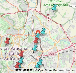 Mappa Pista ciclabile, 00199 Roma RM, Italia (5.52417)