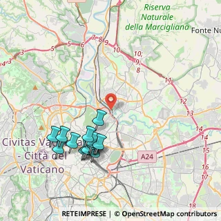 Mappa Pista ciclabile, 00141 Roma RM, Italia (4.45333)