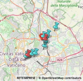 Mappa Via Luigi Mancinelli, 00199 Roma RM, Italia (2.74273)