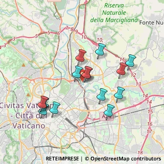 Mappa Via delle Valli, 00141 Roma RM, Italia (3.64786)