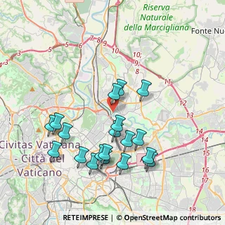 Mappa Via delle Valli, 00141 Roma RM, Italia (4.10789)