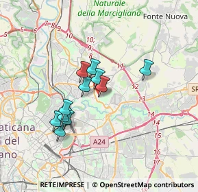 Mappa Via Benedetto Spinoza, 00137 Roma RM, Italia (2.85545)
