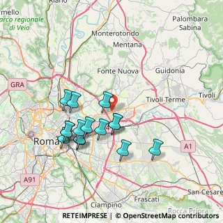 Mappa Via Faustiniana, 00131 Roma RM, Italia (7.21533)