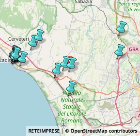 Mappa Via Elini, 00050 Fiumicino RM, Italia (10.957)