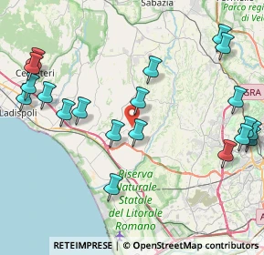 Mappa Via Elini, 00050 Fiumicino RM, Italia (10.7855)
