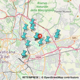 Mappa Piazzale Hegel, 00156 Roma RM, Italia (3.08929)