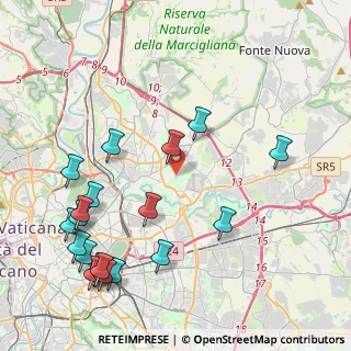 Mappa Piazzale Hegel, 00156 Roma RM, Italia (5.45158)