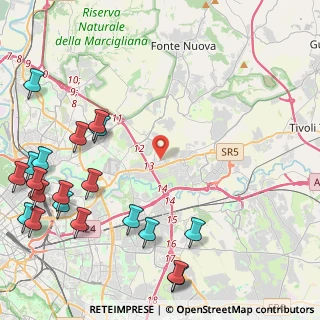 Mappa Via dei Radar, 00131 Roma RM, Italia (6.605)