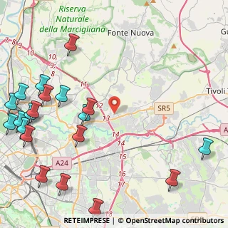 Mappa Via dei Radar, 00131 Roma RM, Italia (6.691)