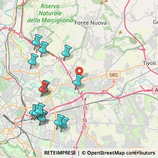Mappa Via dei Radar, 00131 Roma RM, Italia (5.59214)