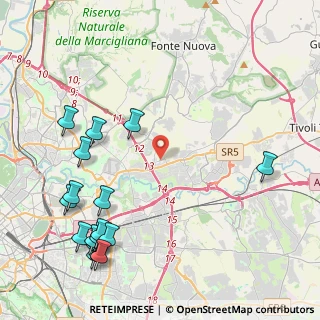 Mappa Via dei Radar, 00131 Roma RM, Italia (5.93529)