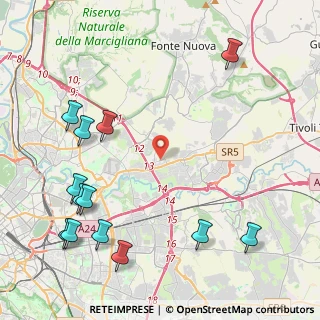 Mappa Via dei Radar, 00131 Roma RM, Italia (5.99231)