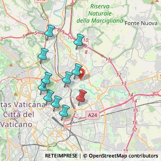Mappa Via Monte Macereto, 00141 Roma RM, Italia (3.93182)