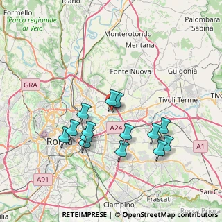 Mappa Via Treia, 00156 Roma RM, Italia (7.36429)