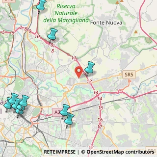 Mappa Via Treia, 00156 Roma RM, Italia (6.96455)