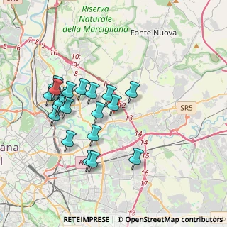 Mappa Via Treia, 00156 Roma RM, Italia (3.7375)