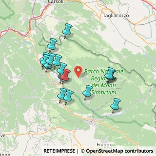 Mappa Via della Bandita, 00028 Subiaco RM, Italia (7.14235)