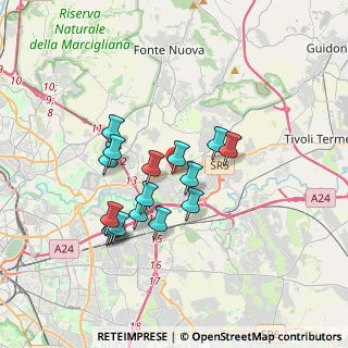 Mappa Via Tiburtina Km 14.500, 00131 Roma RM, Italia (3.205)
